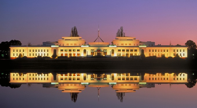 Old Parliament House - - night lake architecture heritage