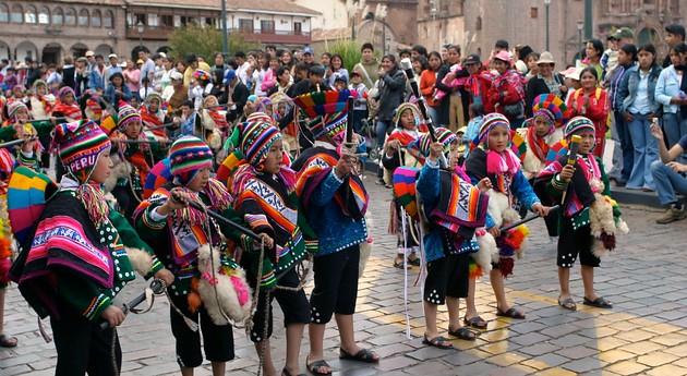 Children in traditional dress