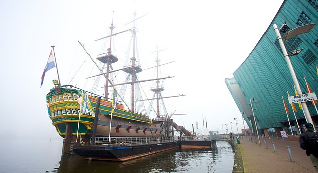 An old ship docked