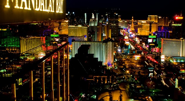 Mandalay Bay towering over Las Vegas